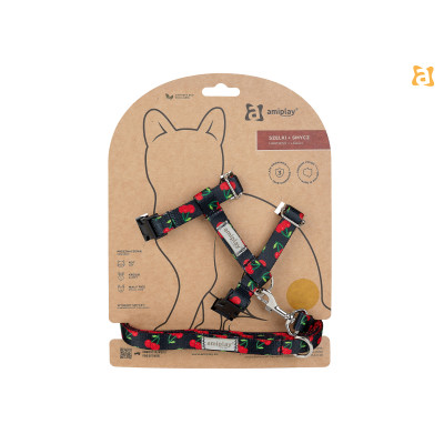SZELKI + SMYCZ BE HAPPY CAT S CHERRY