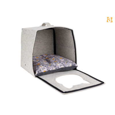 KOSTKA DLA KOTA QUPRESS 2IN1 HYGGE BEŻ