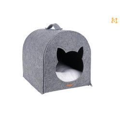 DOMEK DLA KOTA QUPRESS 2IN1 HYGGE SZARY