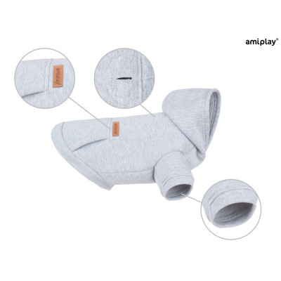 BLUZA Z KAPTUREM TEXAS 40 CM SZARY