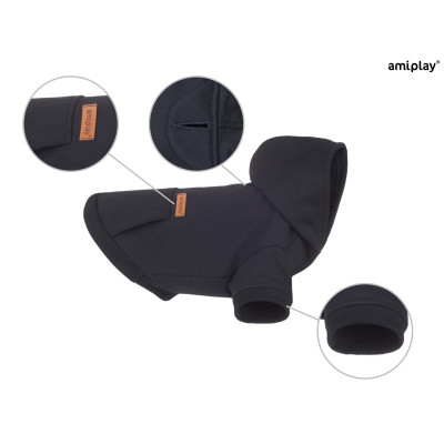 BLUZA Z KAPTUREM TEXAS 35 CM CZARNY
