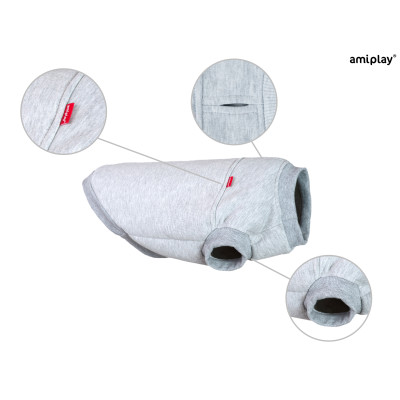 BLUZA DENVER 30 CM SZARY