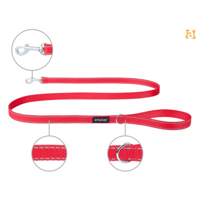 SMYCZ REFLECTIVE XL 150CM CZERWONY