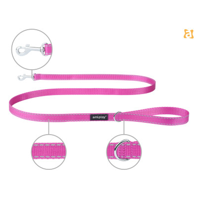 SMYCZ REFLECTIVE L 150CM ROŻOWY