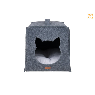 KOSTKA DLA KOTA QUPRESS 2IN1 HYGGE SZARY