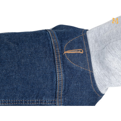 KURTKA Z KAPTUREM DENIM 50 CM GRANATOWY