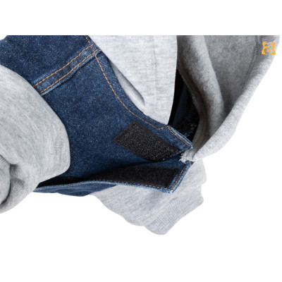 KURTKA Z KAPTUREM DENIM 45 CM GRANATOWY