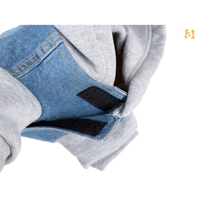 KURTKA Z KAPTUREM DENIM 40 CM NIEBIESKI