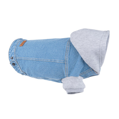KURTKA Z KAPTUREM DENIM 30 CM NIEBIESKI