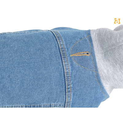 KURTKA Z KAPTUREM DENIM 25 CM NIEBIESKI