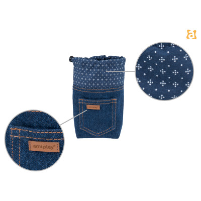 TOREBKA NA PRZYSMAKI DENIM GRANATOWY