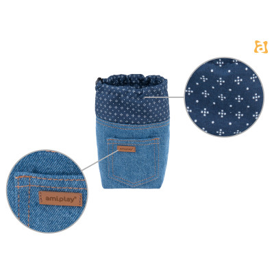 TOREBKA NA PRZYSMAKI DENIM NIEBIESKI
