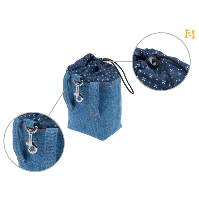TOREBKA NA PRZYSMAKI DENIM NIEBIESKI
