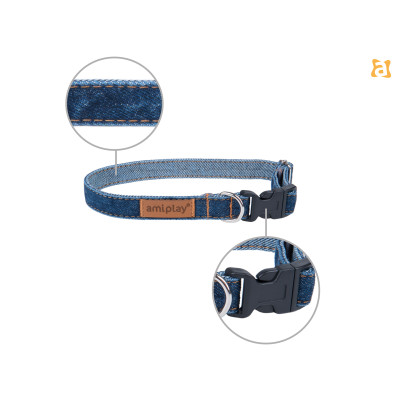 OBROŻA REGULOWANA DENIM L GRANATOWY